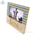 China Wholesale wood photo frame with metal HOME sign Supplier